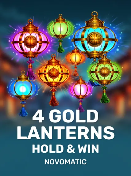 4 Gold Lanterns Hold & Win game tile
